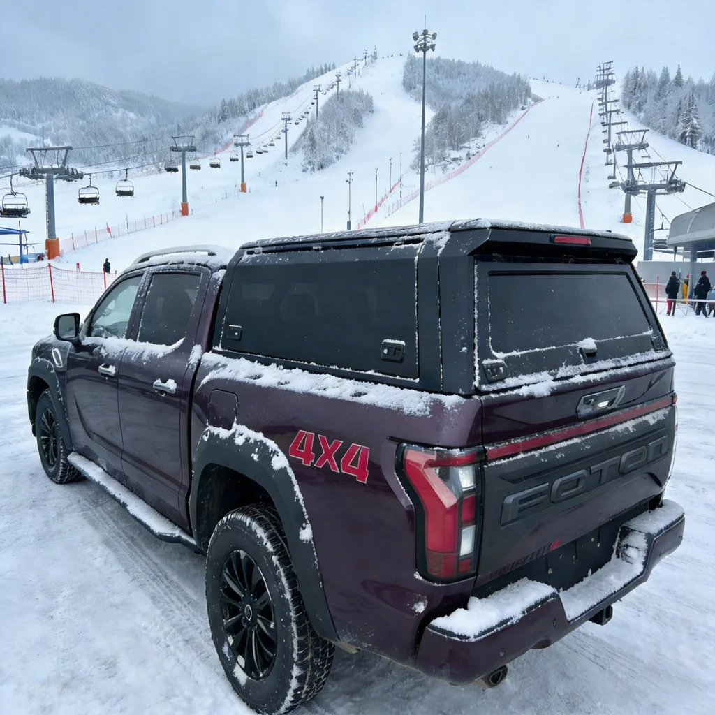 4x4 Waterproof Aluminum Alloy Steel Pickup Hardtop Topper Camper Truck Canopy with Rack for Foton Tunland 2024