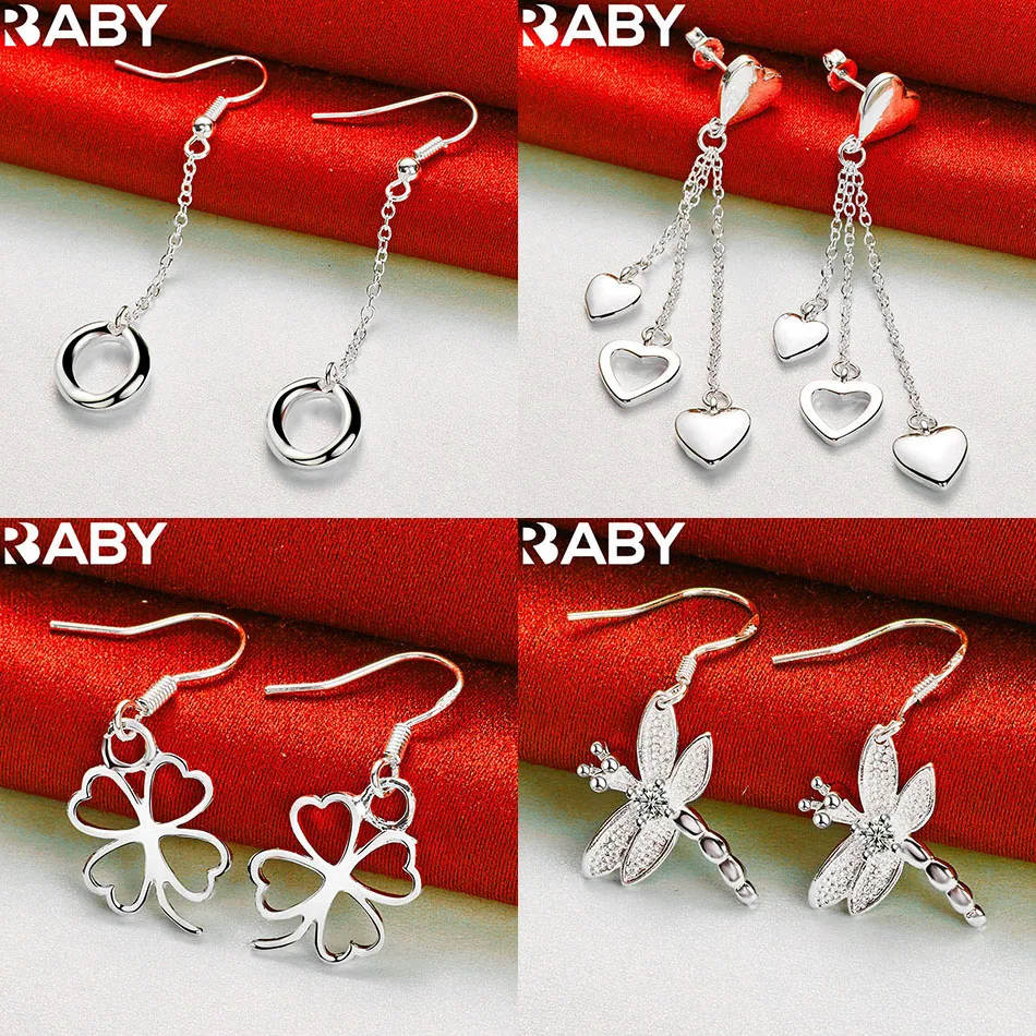 

URBABY 925 Sterling Silver Geometric Drop Earrings For Women Charm Trend Birthday Gifts Fashion Party Fine Jewelry