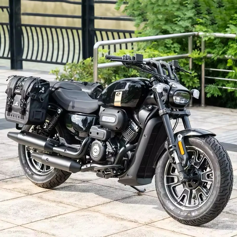 For QJMOTOR SRV250 SRV300S Motorcycle Saddle side bag Saddle Side Bag Cafe Racer Style Waterproof Saddle Bags Tool Placement Bag