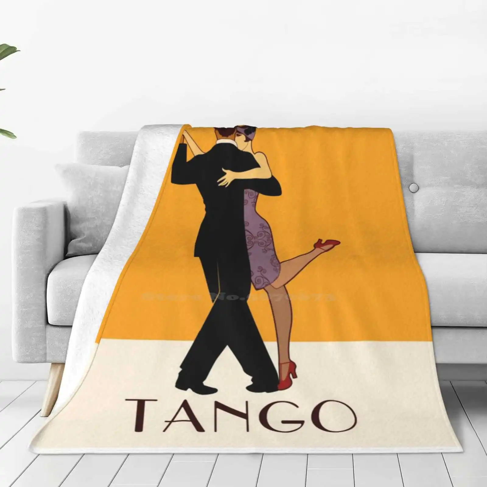 Art Deco Argentine Tango A Dreamer`S Dance Vintage Retro Art Argentina Buenos Aires Montevideo Fashion Soft Warm Throw Blanket