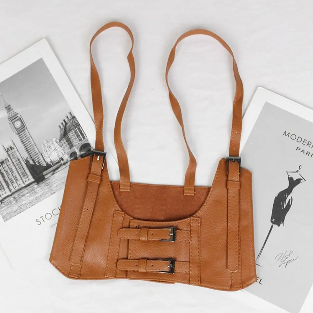 하이 웨이스트 스커트 장식 슬리밍 바디 밴드 탄성 허리 스트랩 PU 가죽 커머밴드 엑스트라 와이드 허리띠 로리타 벨트