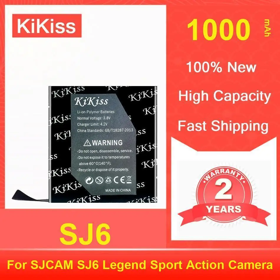 

Kikiss Battery 1000 мАч SJ6 для спортивной экшн-камеры SJCAM Legend