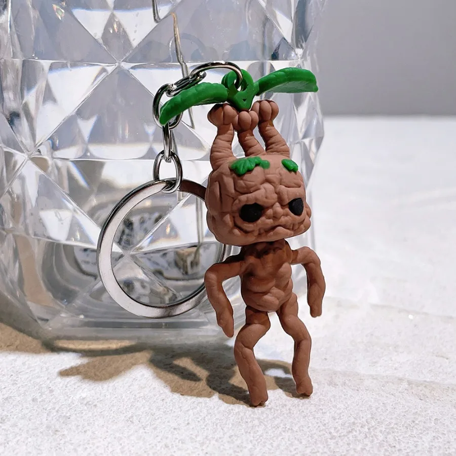 Mandrake Grass PVC Keychain para Homens e Mulheres, Chaveiros, Estátua Estatueta, Pingente, Favores Do Partido, Presentes, Atacado
