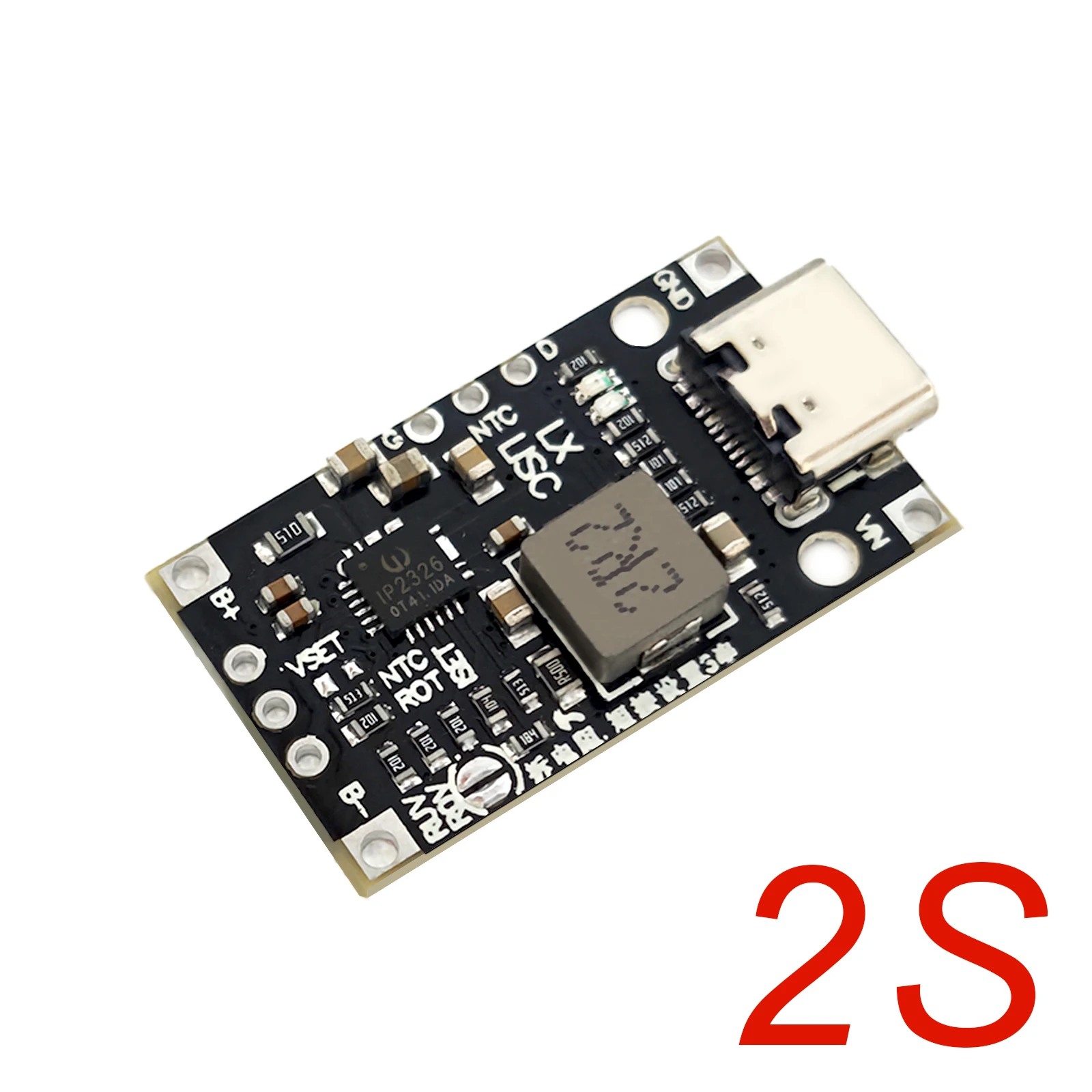 Type-C USB 2S/3S BMS 15W 8.4V 12.6V 1.5A Lithium Battery Charging Boost Module With Balanced Support Fast Charge With Indicator