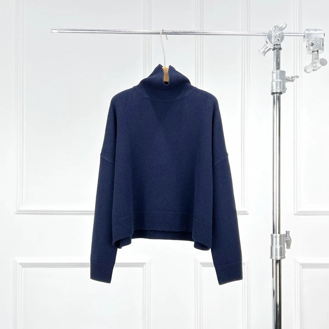 Winter Pullovers Simple New Turtle Neck Wool Knit Sweater Women Jumper