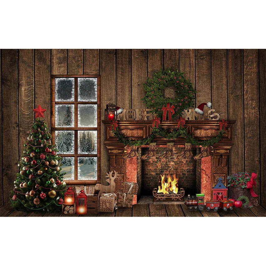 クリスマスの肖像画の写真の背景クリスマスツリー家族のインテリアの背景写真スタジオクリスマステーマの写真アクセサリー