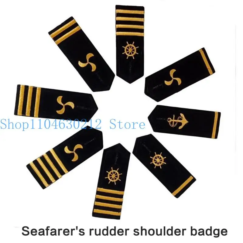 652f Professional Security Guard EPAULETS Captain Rightided Designs for Drama