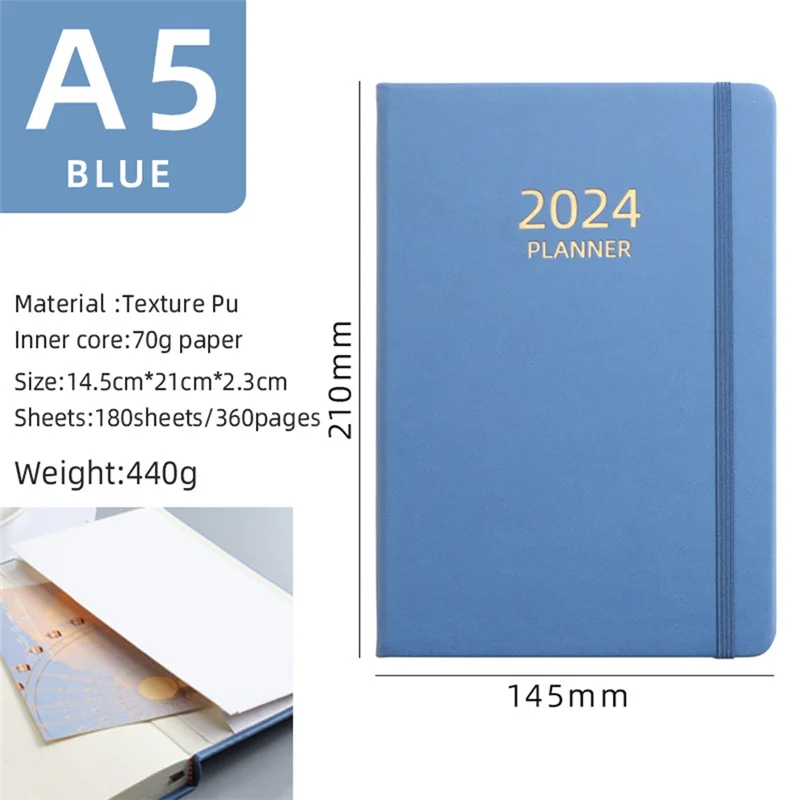 Suitable 1 Pieces A5 English Schedule Planner Elastic Band Notebook Strap Book Notebook Black