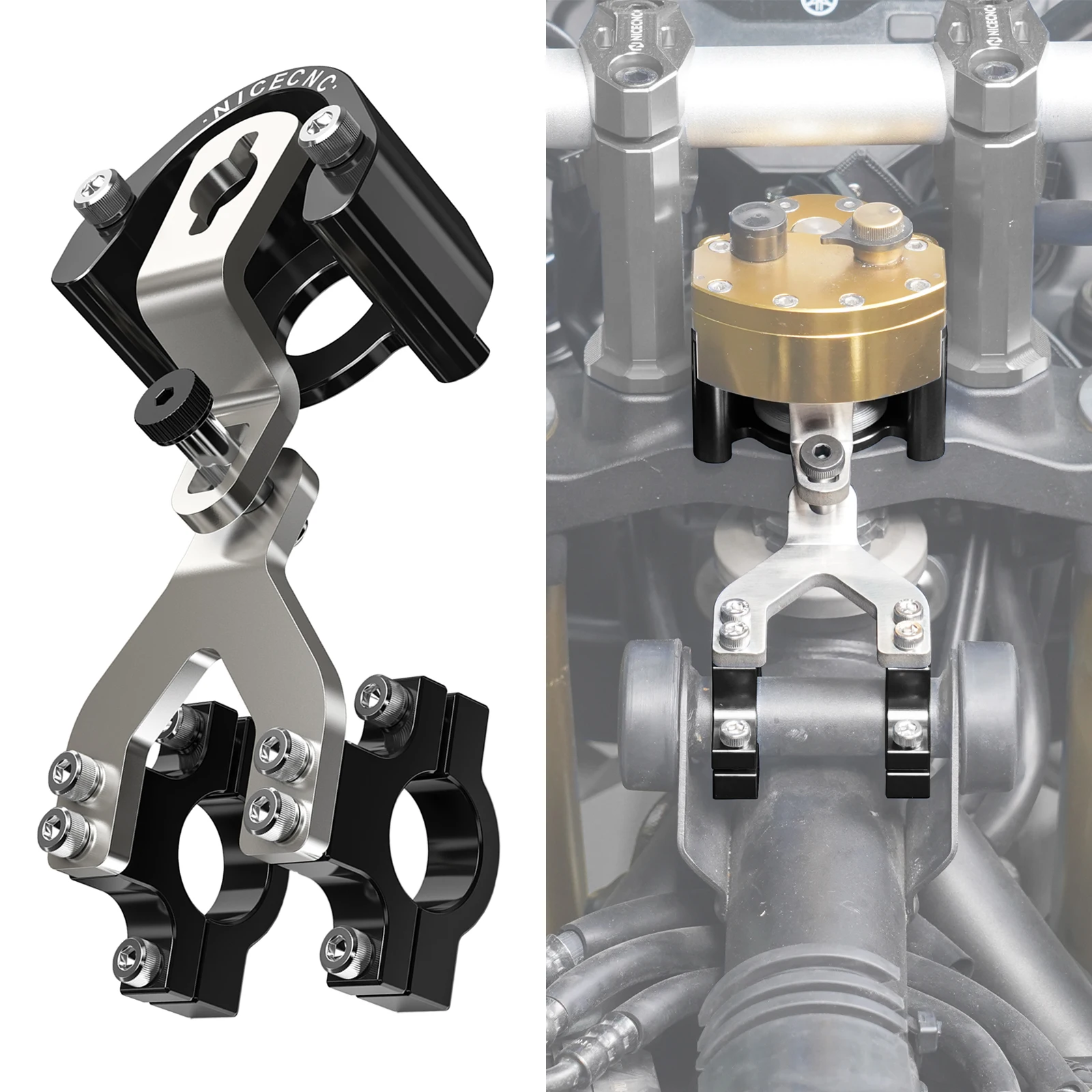 

Motorcycle Steering Damper Stabilizer Bracket for Yamaha Tenere 700 XTZ700 Tenere700 Rally Edition 2019-2024 Tenere 700 WR 2022