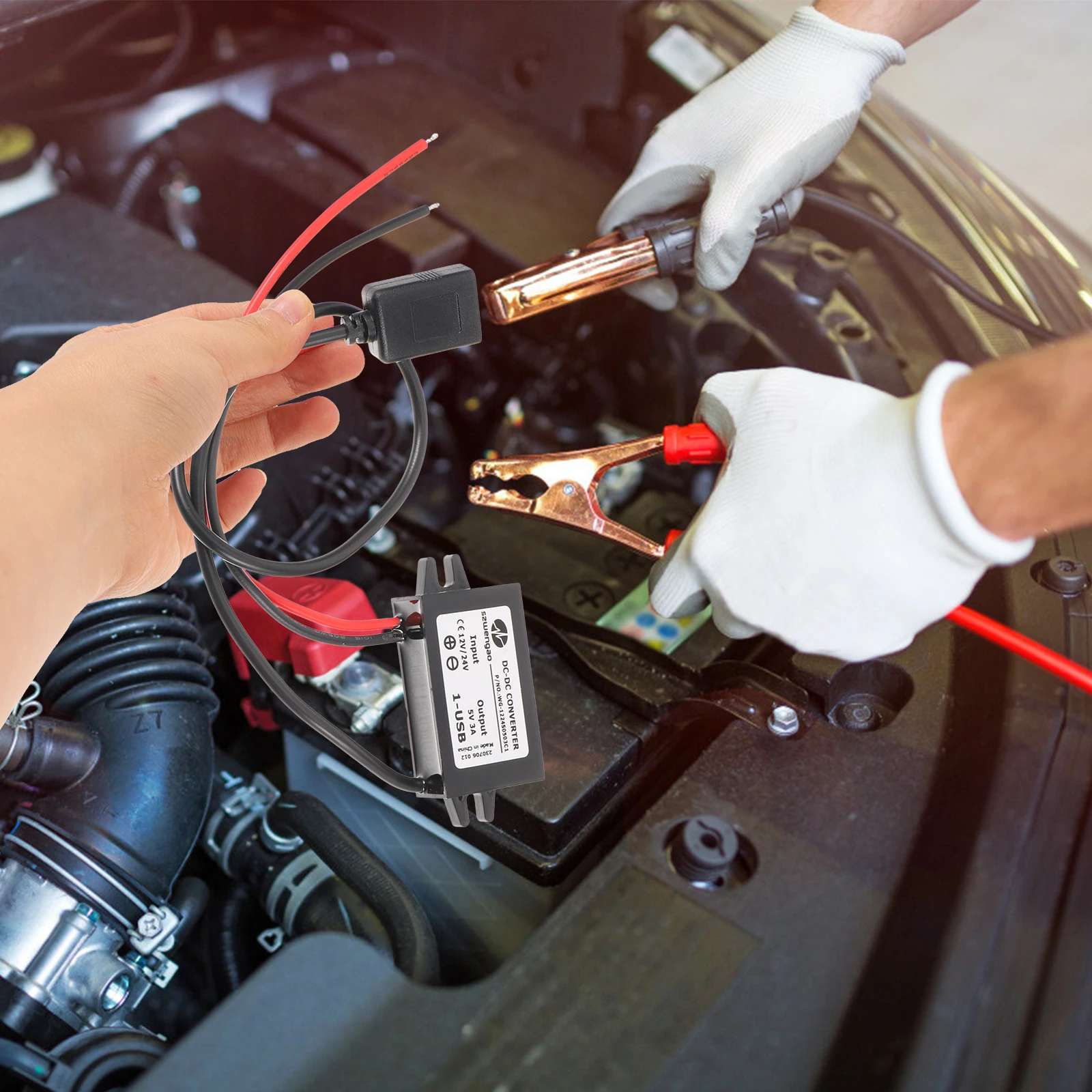 

USB Buck Converter 24V to 5V Step Down Converter Board Dc-Dc Voltage Regulator Module for Automotive Power Supply 15W Fast