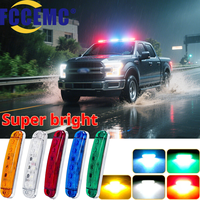 2pcs 6LED 12V 24V Truck Trailer Side Marker Indicator Clearance Light Car Brake Rear Highlight Tail Light Warning Signal Lamp
