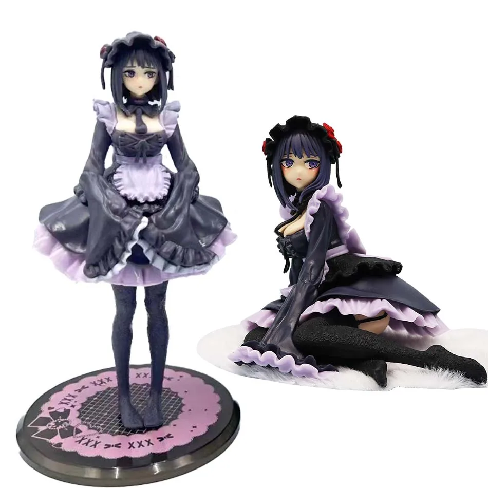 19cm My Dress-Up Darling Anime Figure Black Maid Outfit Kitagawa Marin Action Figure Shizuku Kuroe Figurine Collection Model Toy