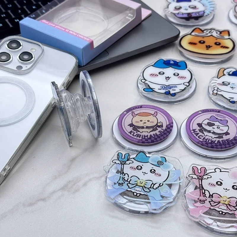 かわいい日本アニメ Chiikawa ウサギ Hachiware Magsafe 磁気電話グリップ Tok スタンド iPhone 折りたたみ式ワイヤレス充電ホルダー