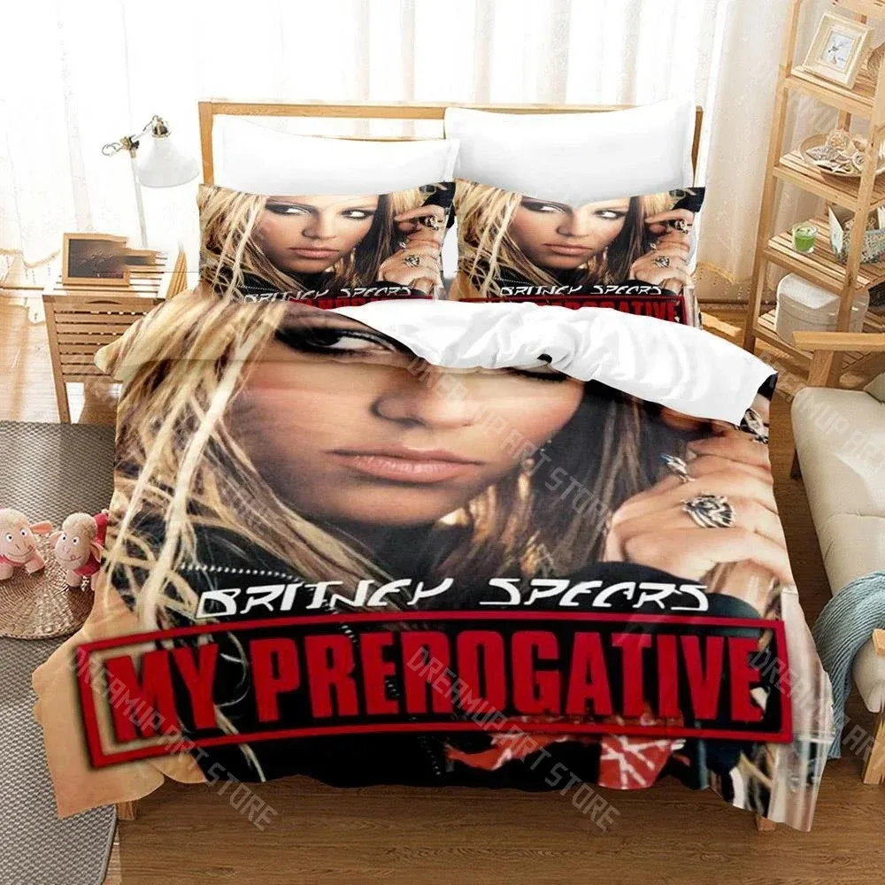 3D Printed Britney Singer Spears Bedding Set for Boys Girls Duvet Cover And Pillowcase Twin Queen King Full Single Double Sizes