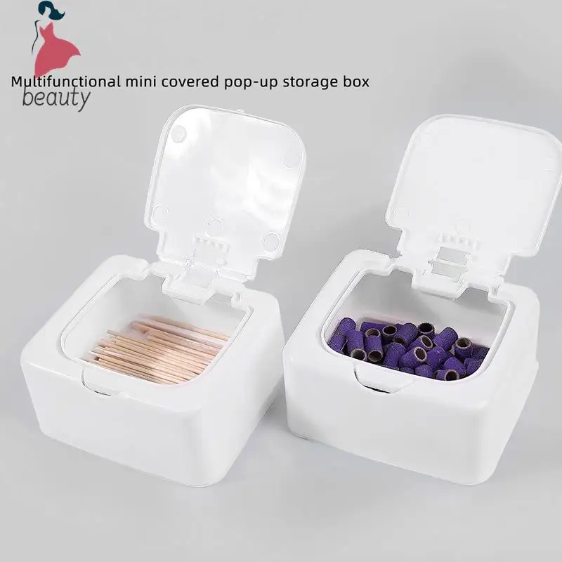 Cotton Swab Desktop Storage Box, Pequeno objeto classificação gaveta, Pop-up janela push-type organizador