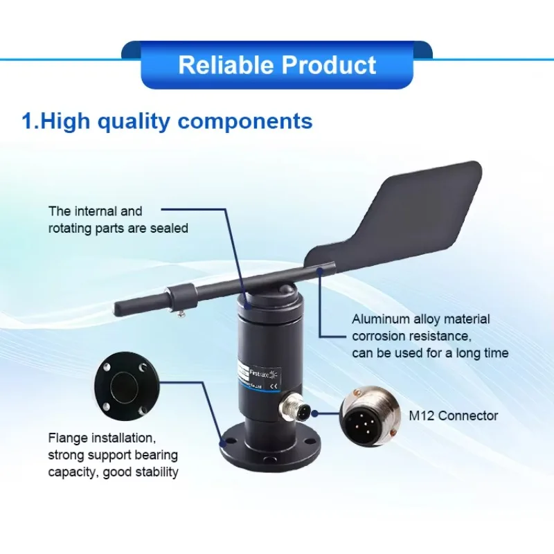 The first 200-202 wind vane anemometer wind speed measuring device wind direction sensor