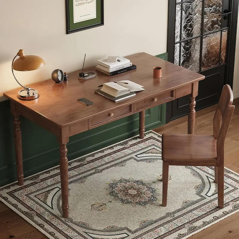 American solid wood desk student home writing desk study table modern and simple
