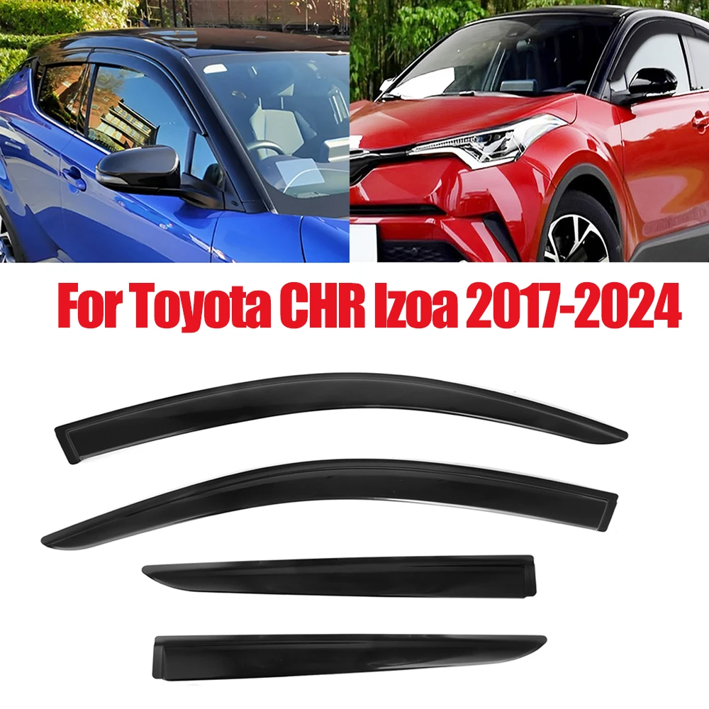 

Sun Rain Deflector Guard For Toyota CHR C-HR Izoa 2017-2024 2021 2022 2023 Side Window Visor Vent Shade Car Door Awning Shelter