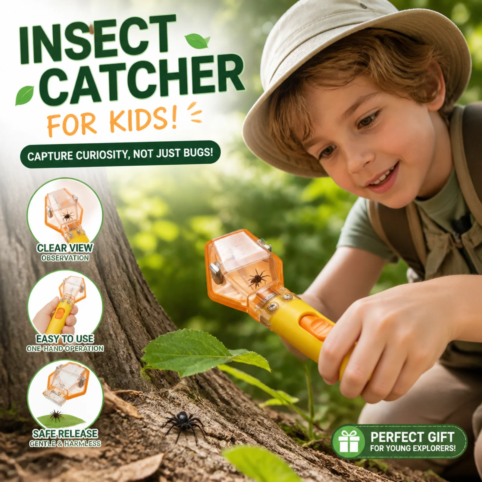 New Explorer Insect Catcher Toy for Kids Outdoor Educational Interactive Bug Observer Gadget for Curious Young Scientists