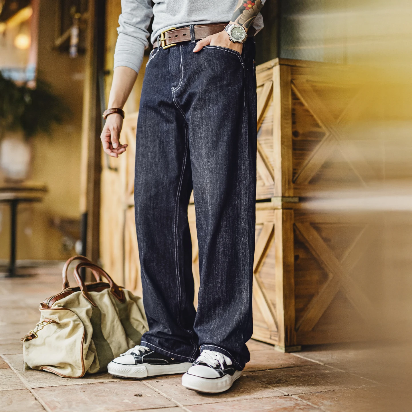マデン メンズ ヴィンテージ 12オンス ウォッシュドデニム - Levis Jeans 501 のレビューと価格