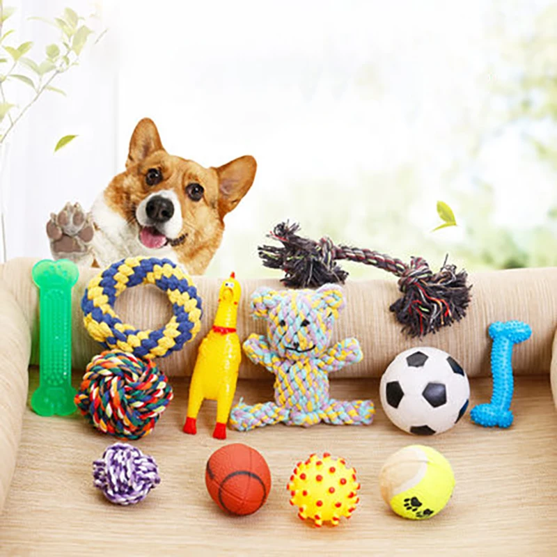 Dog Toys Bite-Resistant Sound Quality Rubber Dogs Fun Teeth-Grinding Bonding Stress Puppys Teddy Toy Puppy Scream Pet Supplies