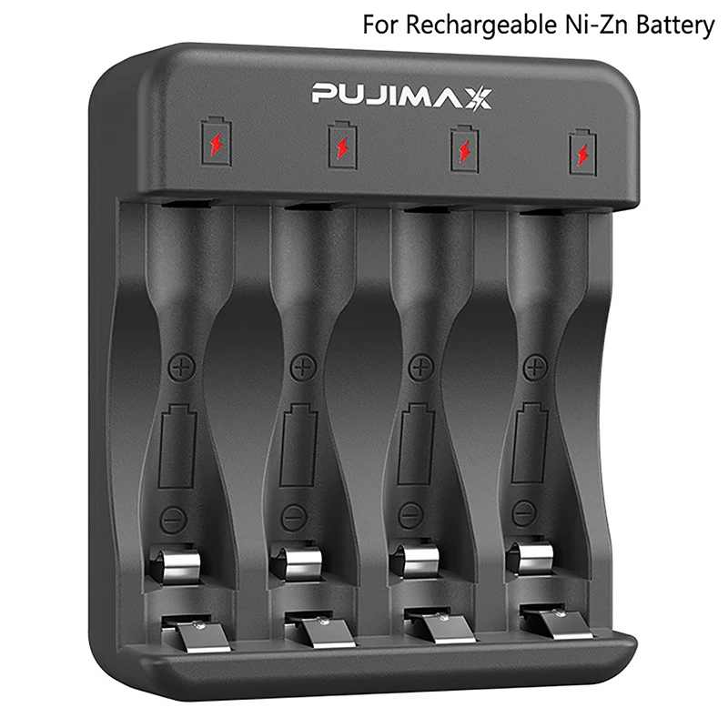 

4-slot Smart Ni-Zn Battery Charger Indicator Charging Cable Smart With LED For Rechargeable Ni-Zn Battery