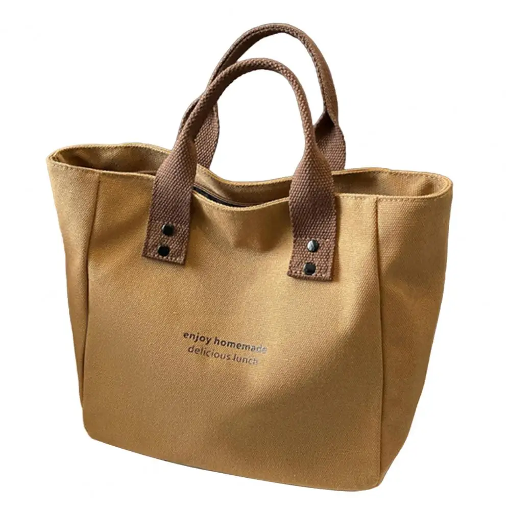 여성용 캔버스 핸드백 솔리드 컬러 여성용 캐주얼 대용량 여행 가방 두꺼운 핸드백 대용량 예술 학생 패키지