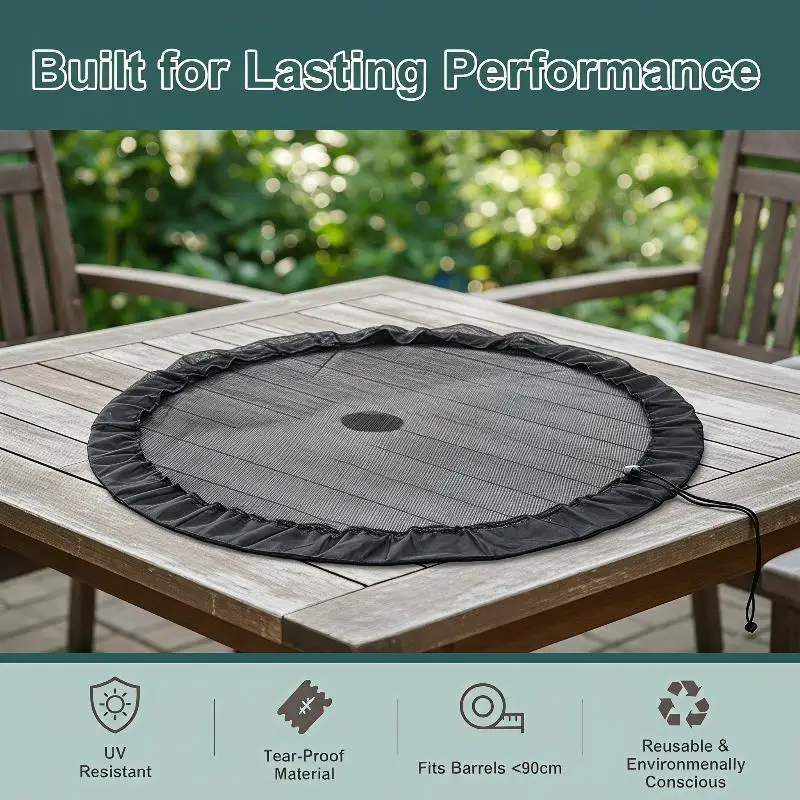 Mosquito Proof Rain Mesh Cover for Water Buckets Breathable Debris Resistant Net Easy to Clean for Home Outdoor Water Storage