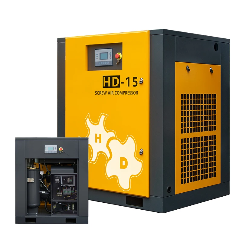 HANDE All In One Slient Industrial Air Compressor 7.5KW 11KW 15KW 18.5KW 22KW 4-in-1 Fixed Speed Screw Air Compressor