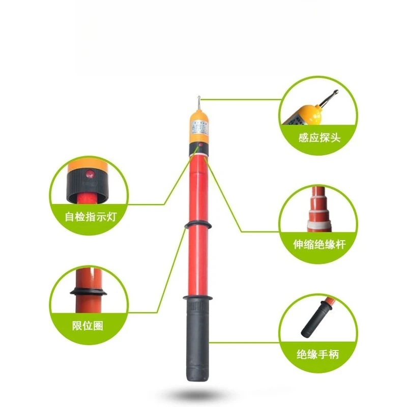 Power High-voltage Electroscope Telescopic Electricity Detection Alarm Electrometer Pen