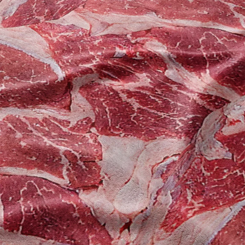 Aertemisi Beef Steak Funny Meat Pet Blanket for Small Medium Large Dog Cat Puppy Kitten Couch Sofa Bed Decor