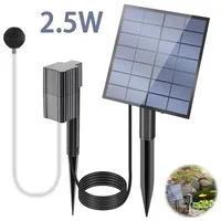 1set 2.5W 7V Solar Fish Pond Oxygen Pump Solar Small Air Pump Solar Powered Pond Aerator Pump For Outdoor Garden Aquariums