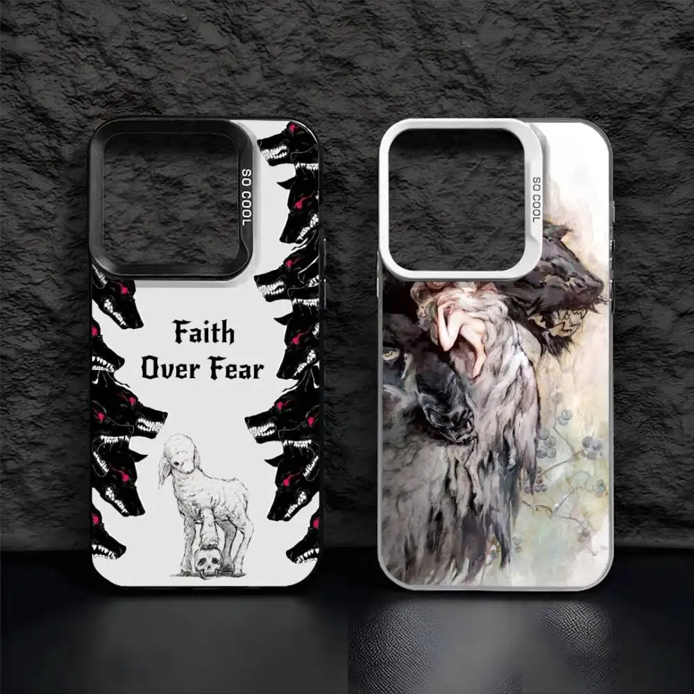 

Sheep in wolf's clothing art Phone Case For iPhone17, 16,15,14,13,12 Pro Max Black Candy Matte Shockproof Cover
