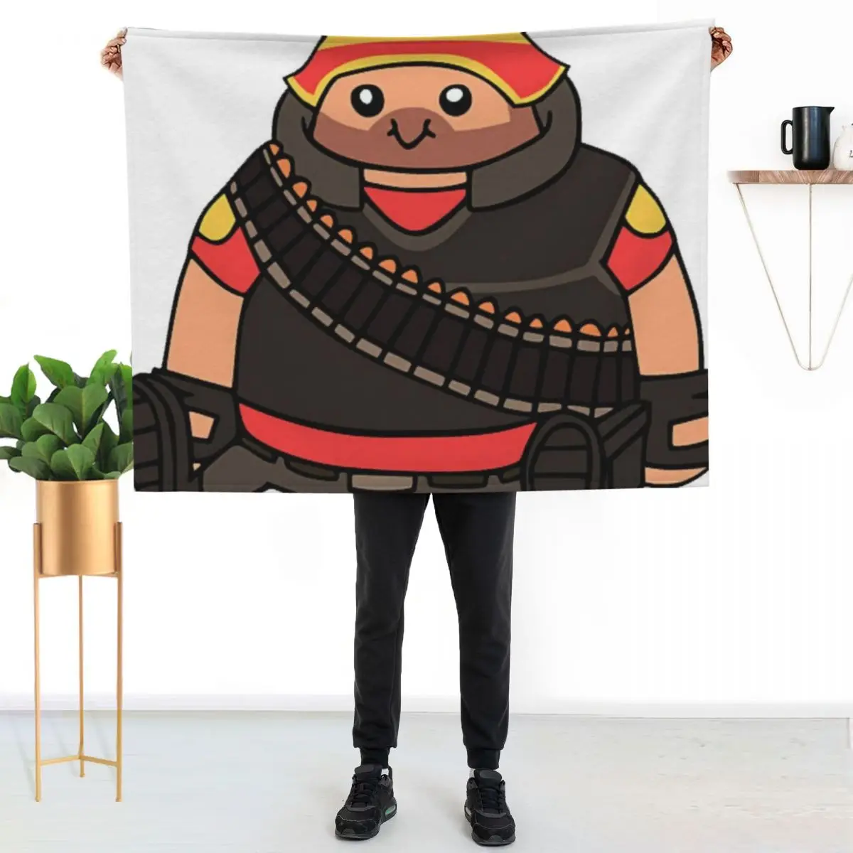 TF2 - Heavy Throw Blanket Blankets For Sofas Tourist Soft Plush Plaid Stuffeds Custom Soft Plaid Blankets