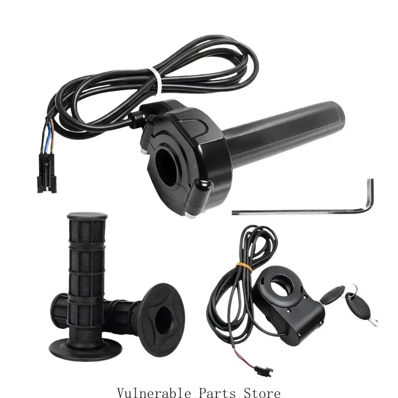 Anti Slip Full Rotation Throttle Control Grip Set For Off Roading Bikes Motorcycles With 12-78V Adaptability