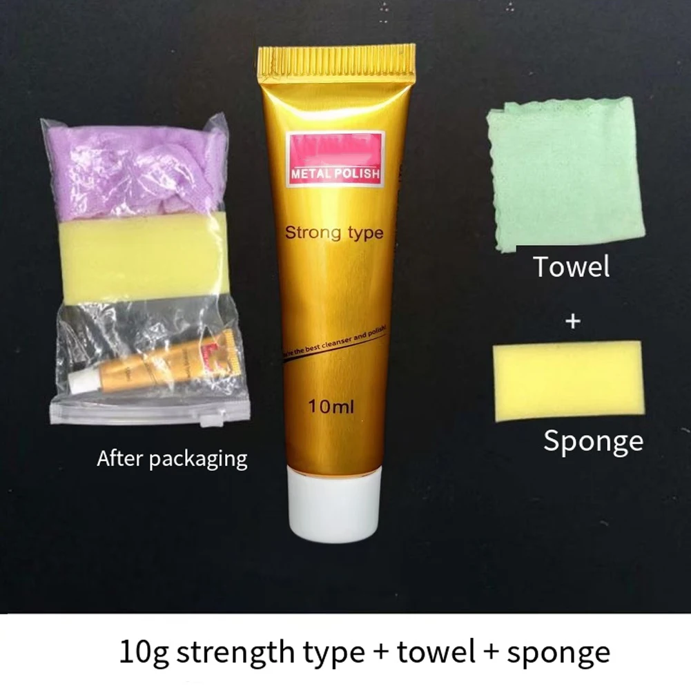 Metal Polishing Cream With Cloth Sponge For Remove Rust Shine Multifunctional Polishing Paste Cleaning Cream Rust Remover Tools