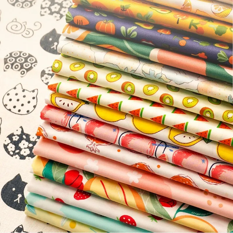 

100% Cotton Knit Fabric Soft Printed Cloth, 160x50cm Patchwork Fabric Suitable For Sewing Baby Clothes Pajamas DIY Sewing Fabric