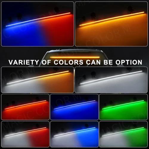 Imagen 2 del producto 96 luces LED estroboscópicas para lámpara de advertencia de Flash de emergencia barra de parabrisas 3030 cuentas rojo azul ámbar blanco verde conjunto de luces de coche