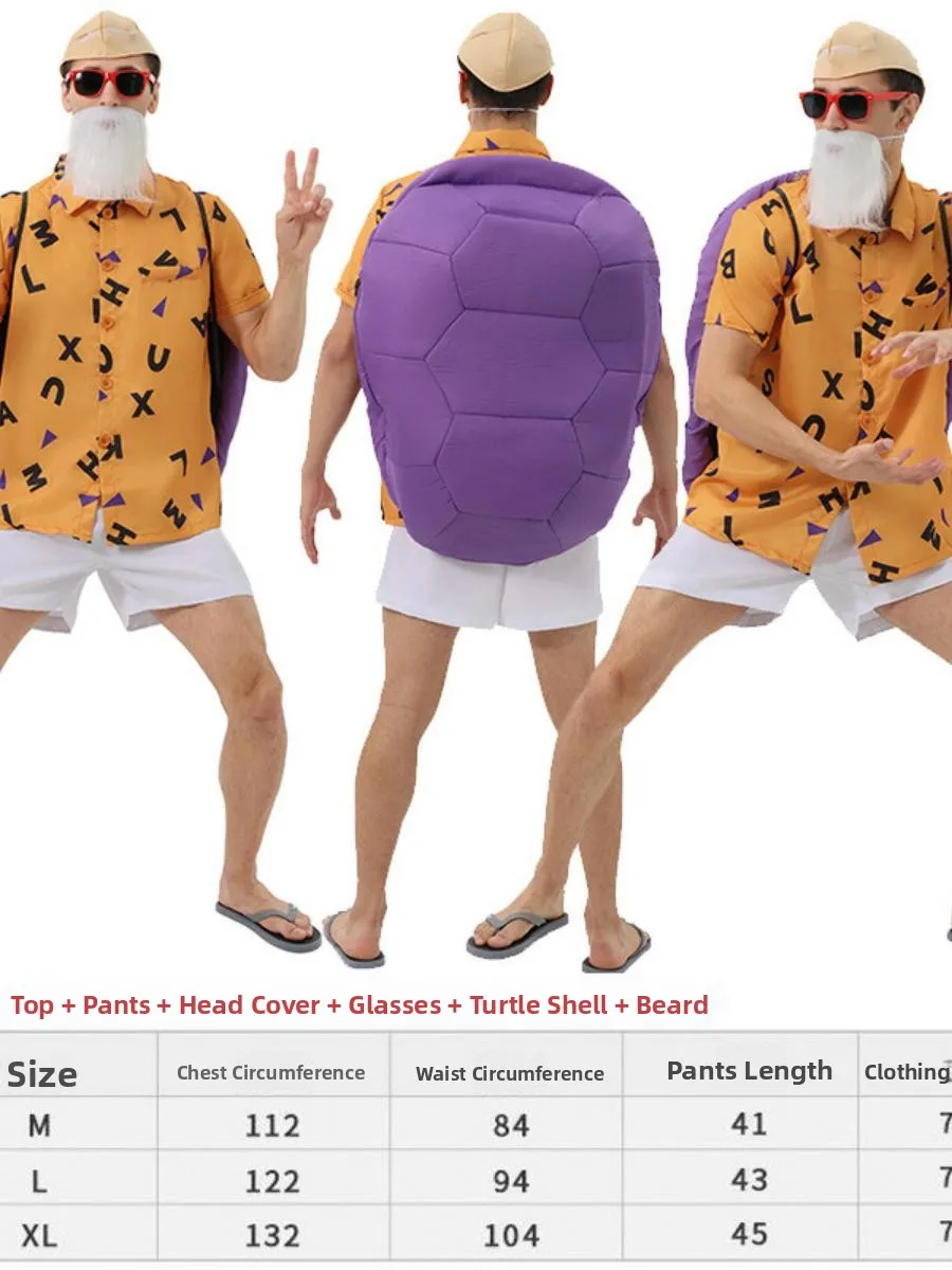 زي تنكري لحفلات الهالوين، ملابس أداء قصيرة لملك الشياطين، زي مسرحي تقليدي صيني من القطن مستوحى من أنمي دراغون بول