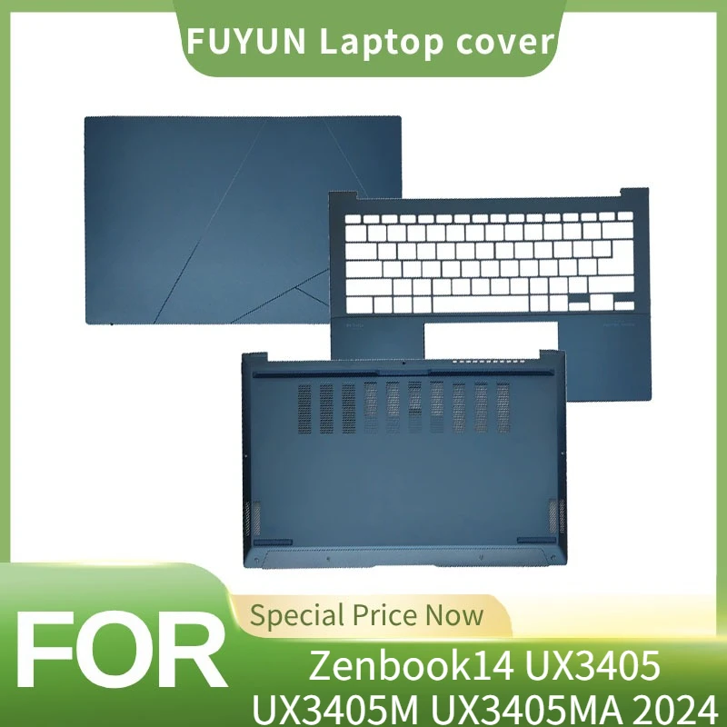 Laptop Case For ASUS ZenBook 14 UX3405 UX3405C UX3405M UX3405MA 2024 Model LCD Back Cover/Palmrest/Bottom/Hinges Replacement