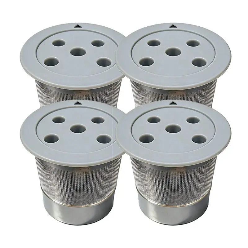 A93E-4PCS Eco-Friendly K-Cup Pods For Keurig K-Supreme Plus Coffee Maker Reusable Stainless Steel Filter Cup 5-Hole K-Cup