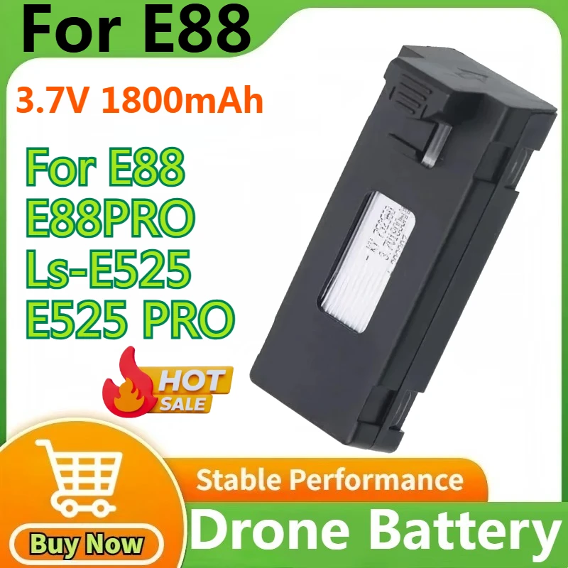 

3.7V 1800mAh RC Drone Battery Accessory for E88 E88PRO Ls-E525 E525 PRO Mini Uav Drone Battery Special Rc Part 1/2/3/4/5/6Pcs