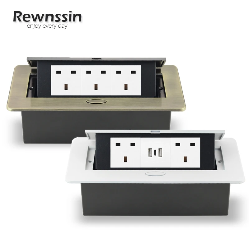 British module table socket hidden embedded socket USB type-C interface metal panel multifunctional socket For Meeting Room