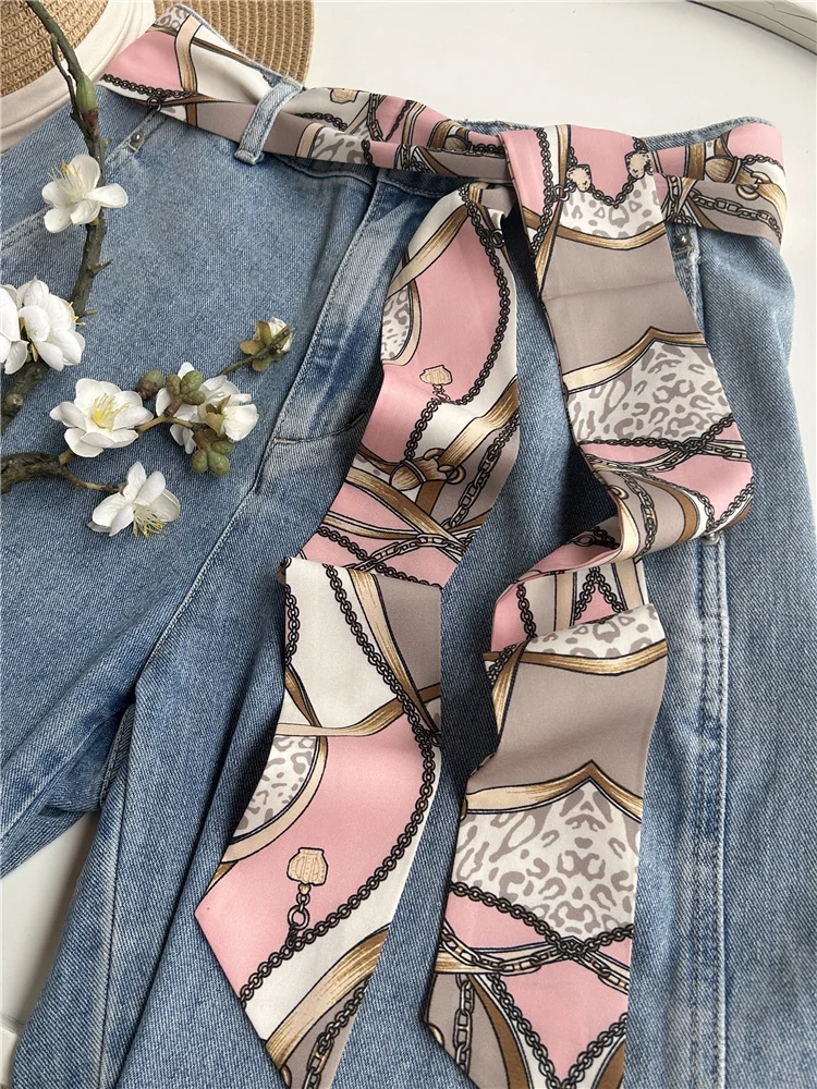 Fabric Belts for Women Long Scarf Skirt Pants Extended Ribbon Decorative Dress Waist Jeans Strap Rope Headband