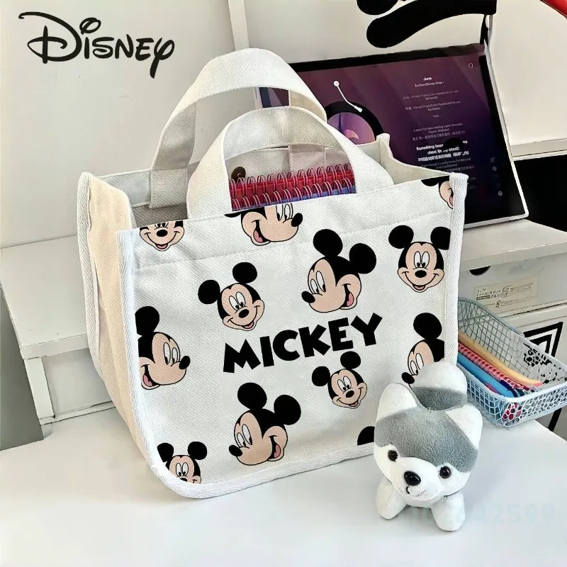 Disney Mickey 2024 nuova borsa da donna borsa a tracolla da donna di alta qualità alla moda borsa per la spesa da ragazza di grande capacità del