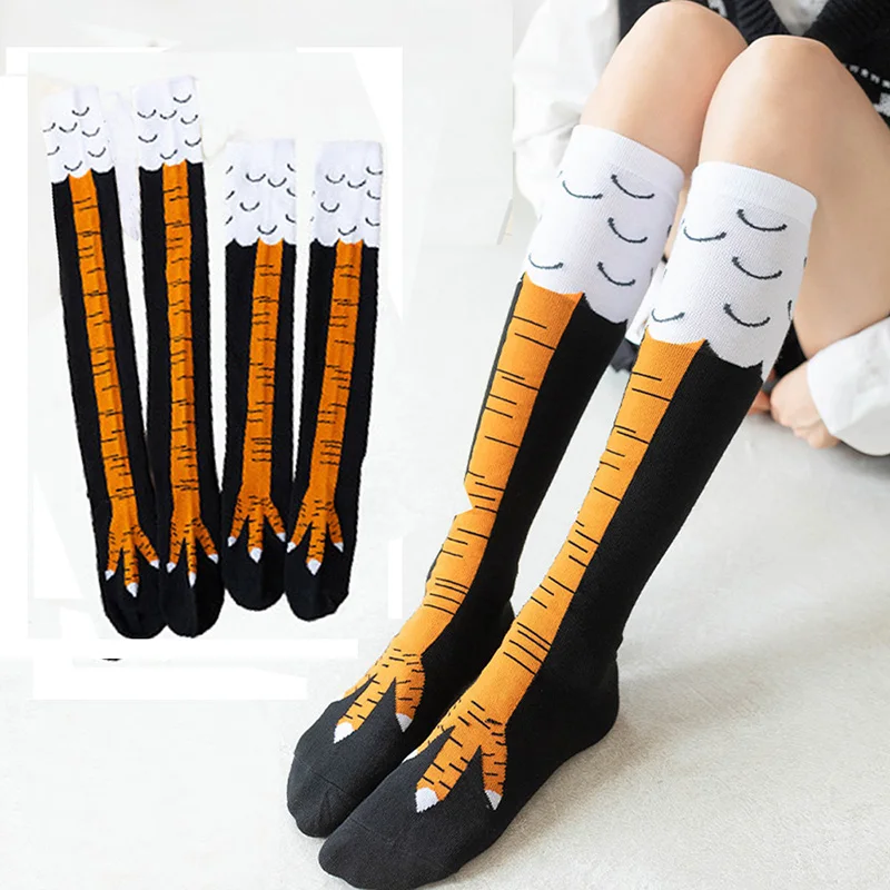 

3 Pair/Lot Autumn Winter Fashion Long Socks WomenTrendCartoon 3D Funny Animal Middle Tube Casual Lady Socks Individual Sokken