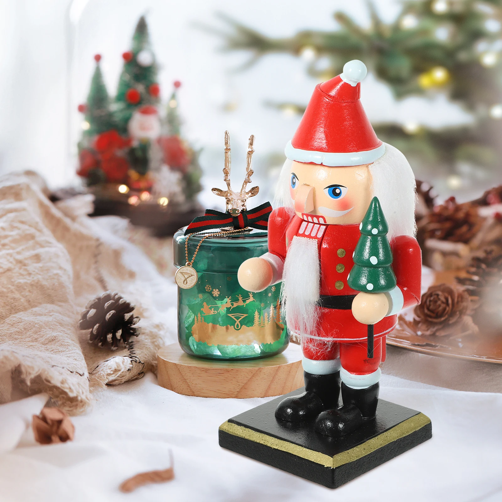 

Christmas Santa Claus Nutcracker Wooden nament Safe Home Hotel Decoration Xmas Gift Desktop Figurine Craftsmanship