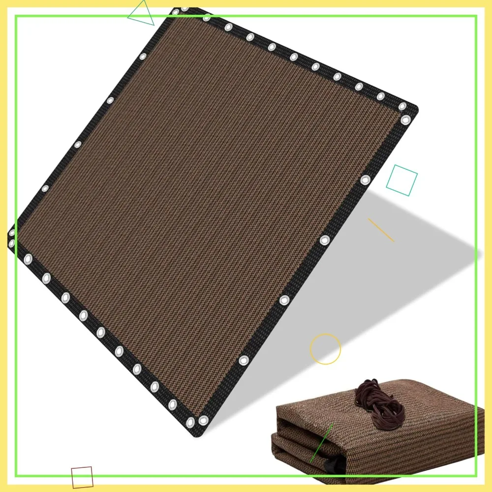 

90% Sun Shade Cloth, 10x20ft Pergola Cover, Wind-Resistant Tarp with Grommets, Privacy Screen for Patio