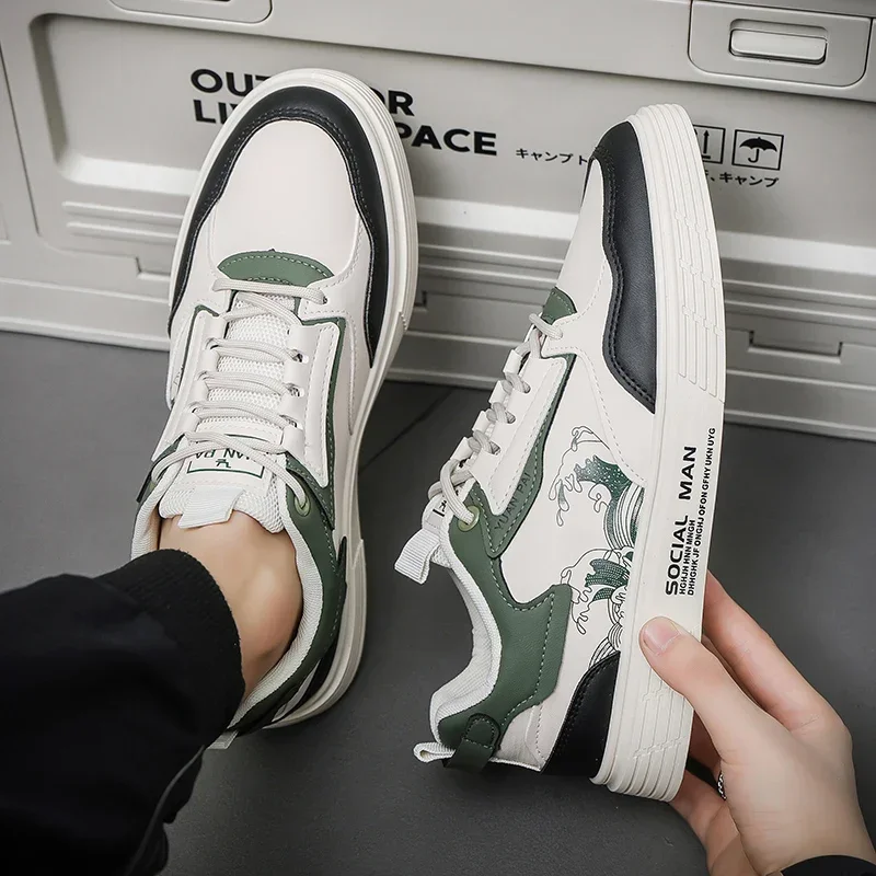 

Trend Mesh Lace Up Breathable Casual Sports Increased Soft Soles 2024 New Training Thick Sole Versatile Clunky Sneaker for Men