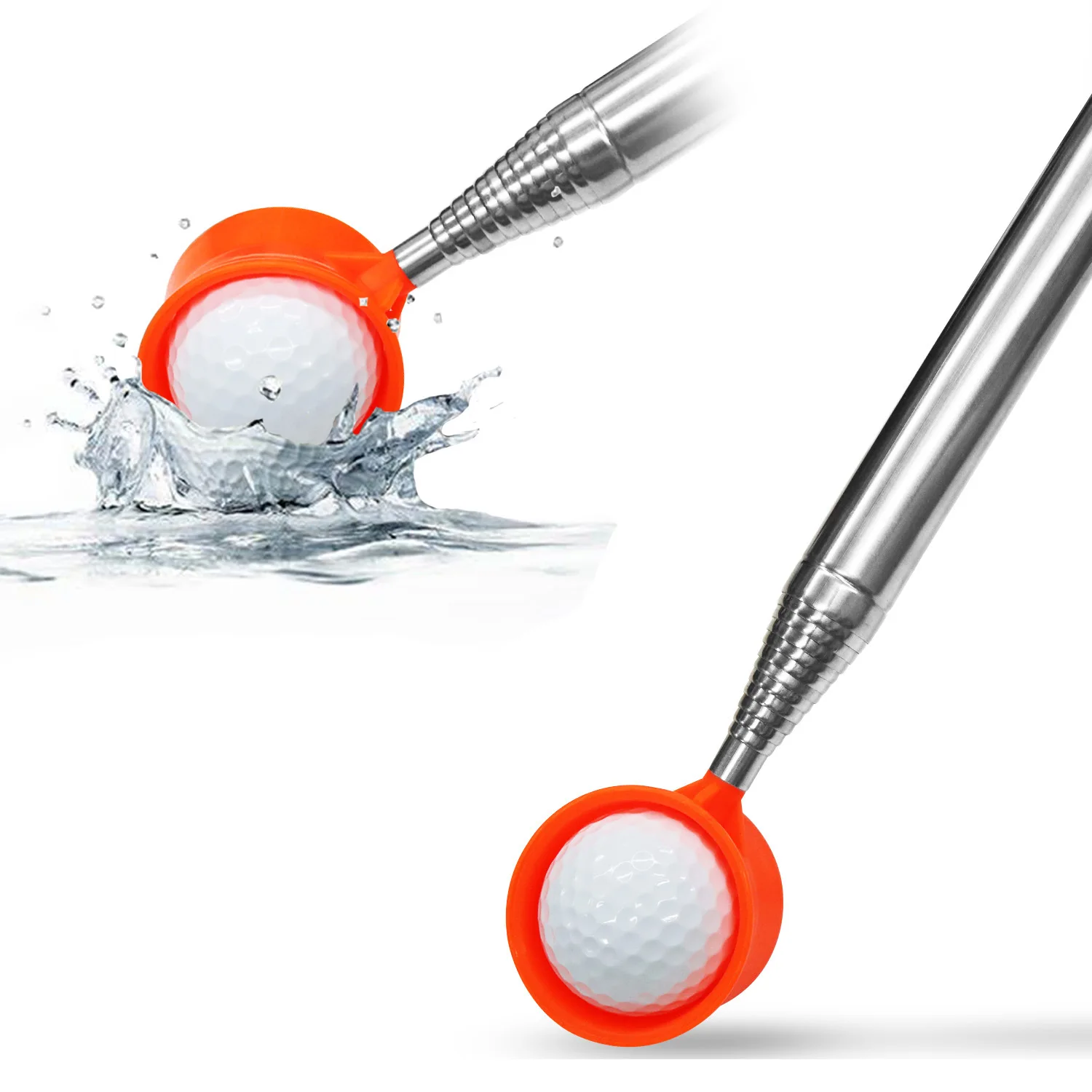

Stainless Steel Golf Ball Catcher Handheld Telescopic Ball Picker for Course 10-13 Hand-Held Ball Retriever